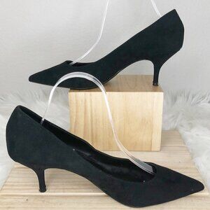 Mango Black Velvet with 2.5 in Heels Pumps Size 9.5